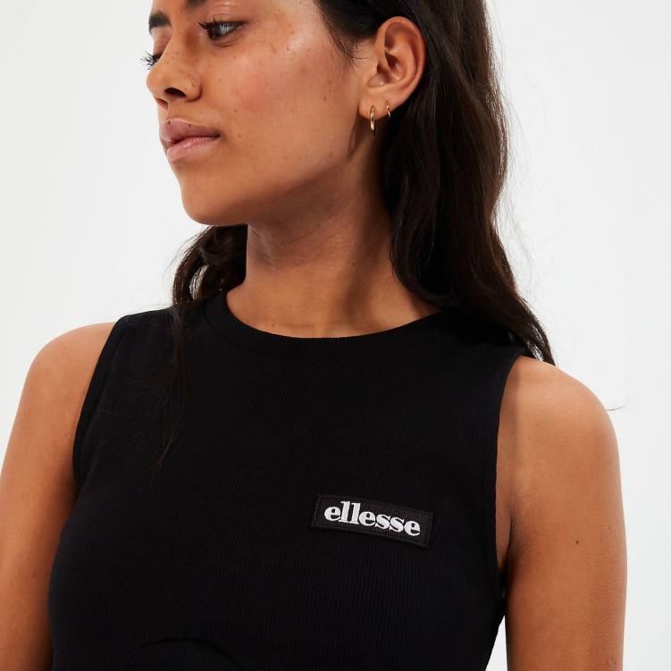 mujer vestido de muñeca ropa Ellesse negro PZZNT101