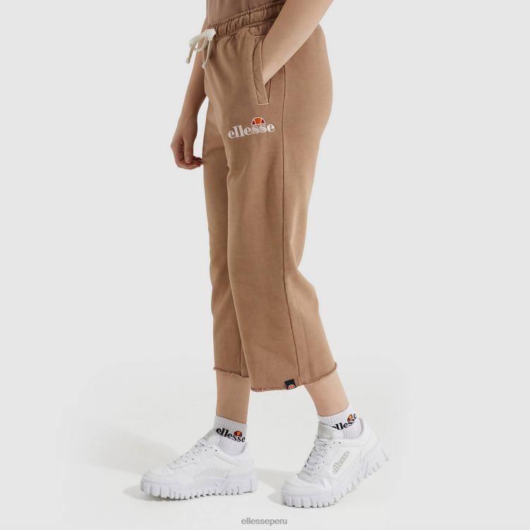 mujer pantalones jogging capri taran ropa Ellesse marrón PZZNT185