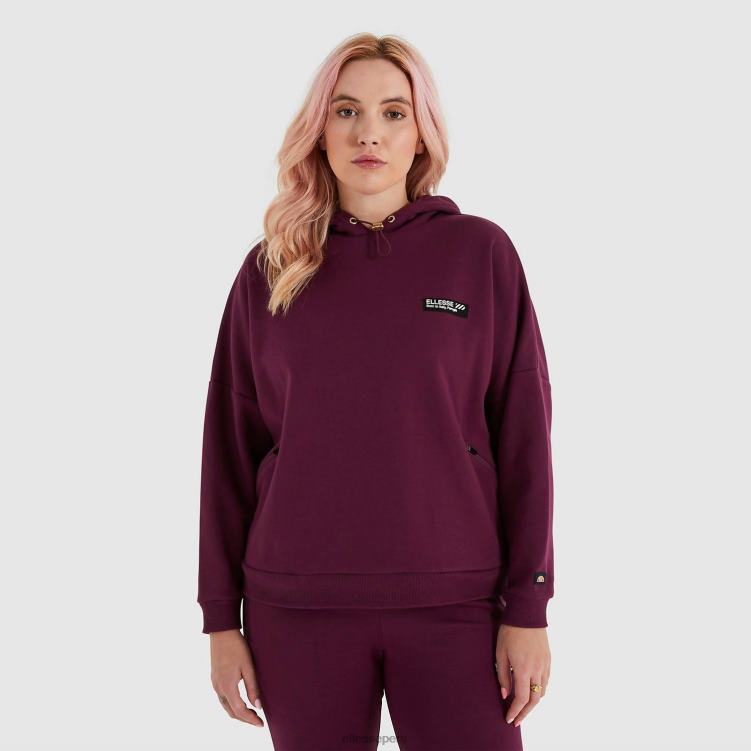 mujer sudadera con capucha semprevisa ropa Ellesse morado oscuro PZZNT175