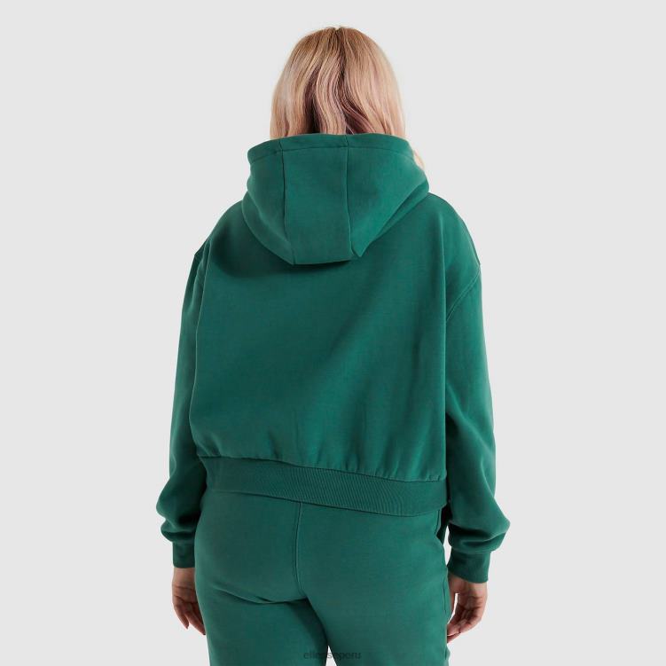 mujer sudadera corta con capucha ramo ropa Ellesse verde oscuro PZZNT179