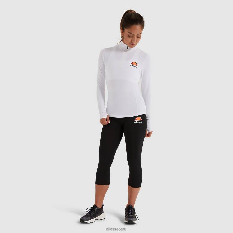 mujer sofira top con cremallera 1/4 ropa Ellesse blanco PZZNT95