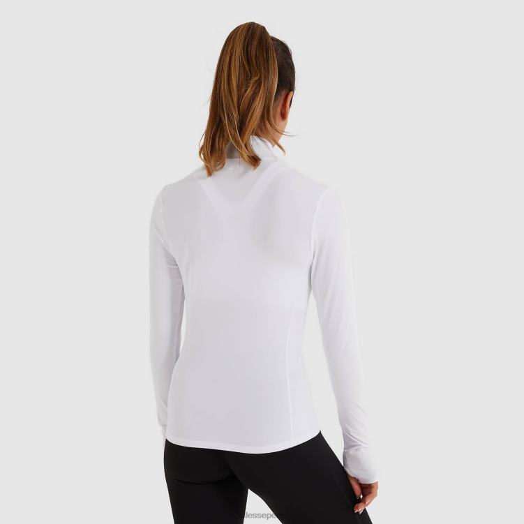 mujer sofira top con cremallera 1/4 ropa Ellesse blanco PZZNT95