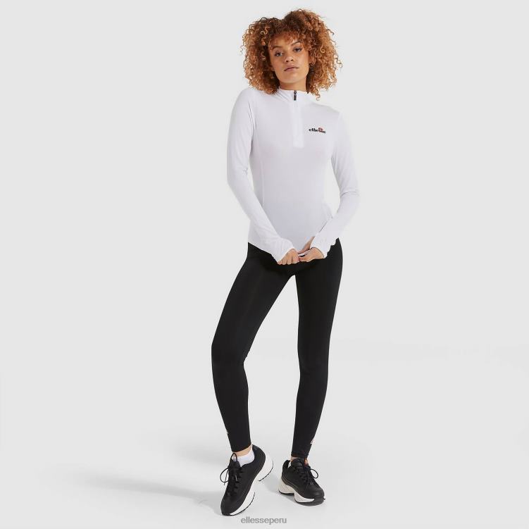 mujer sofira top con cremallera 1/4 ropa Ellesse blanco PZZNT95