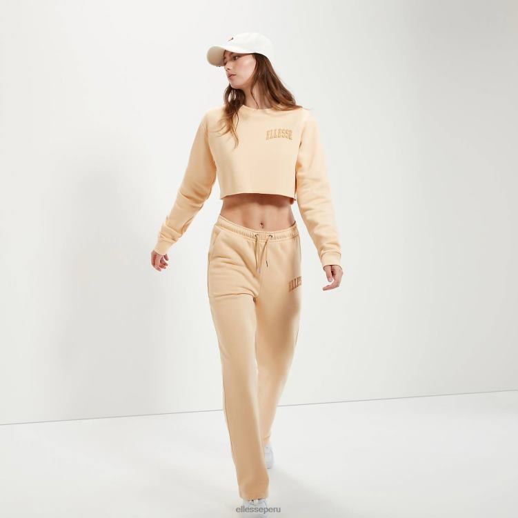 mujer sudadera corta canleo ropa Ellesse marrón claro PZZNT40