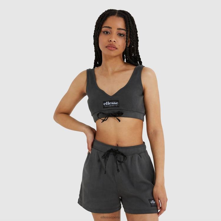 mujer top sujetador orgánico ropa Ellesse negro PZZNT219