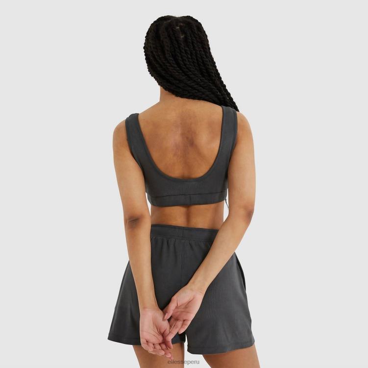 mujer top sujetador orgánico ropa Ellesse negro PZZNT219