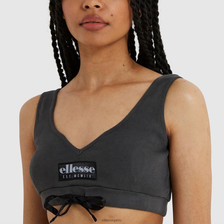 mujer top sujetador orgánico ropa Ellesse negro PZZNT219