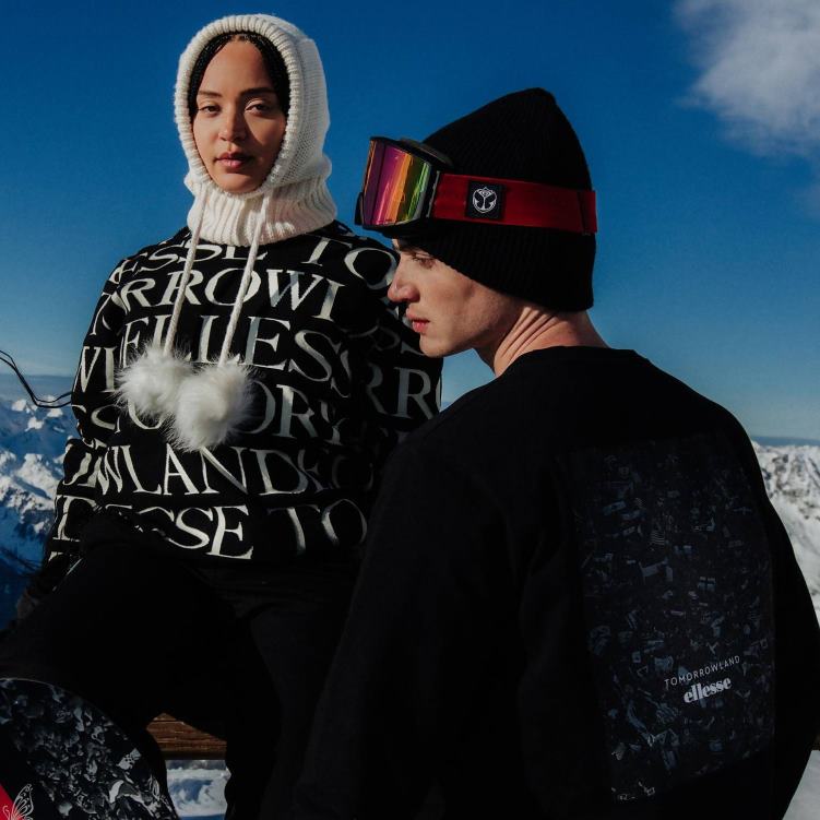 unisexo sudadera de manga larga del mundo del mañana ropa Ellesse negro PZZNT23